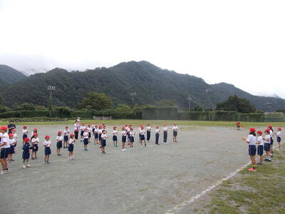 赤団の応援の様子